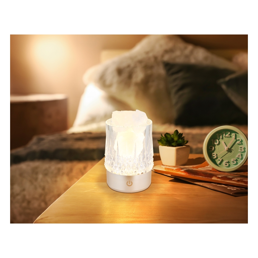 Globo - regulējama skārienvadāma LED galda lampa LED/1W/5V 3000K 1200 mAh sudraba