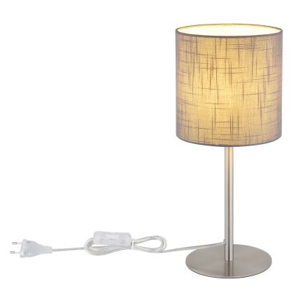 Globo - Galda lampa 1xE27/40W/230V pelēka