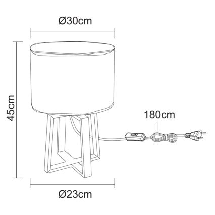 Globo - Galda lampa 1xE14/40W/230V melna