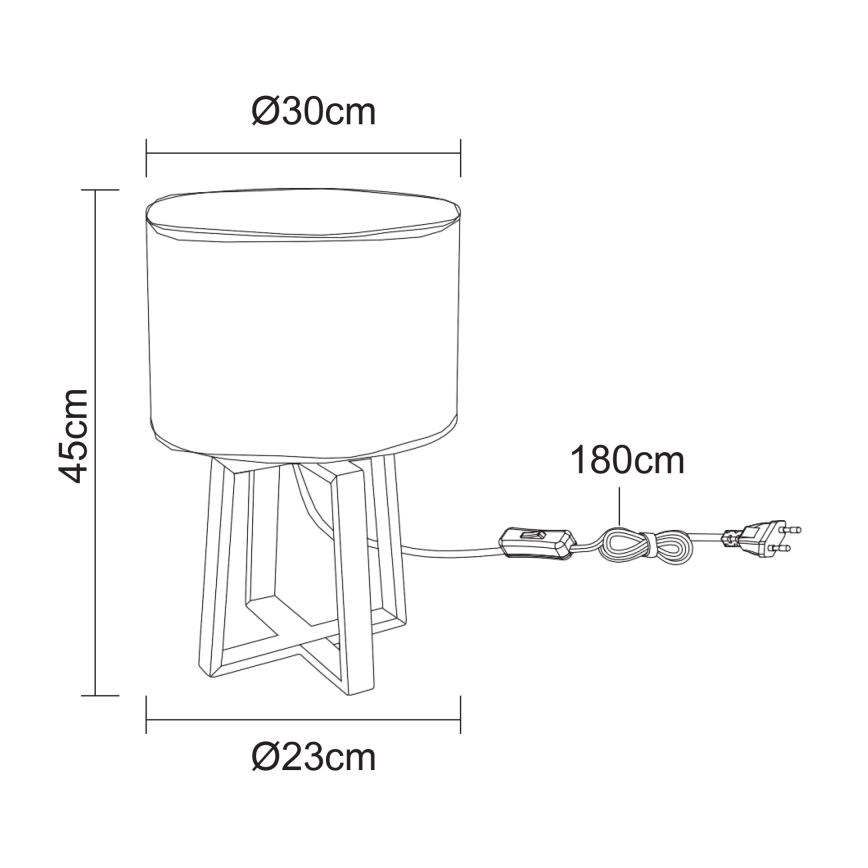 Globo - Galda lampa 1xE14/40W/230V melna