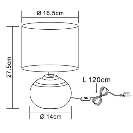 Globo - Galda lampa 1xE14/40W/230V bēša/keramika