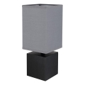 Globo 21628ALU - Galda lampa VALENTINO 1xE27/7W/230V melna/antracīta