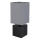 Globo 21628ALU - Galda lampa VALENTINO 1xE27/7W/230V melna/antracīta