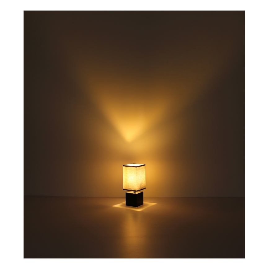 Globo 21628ALU - Galda lampa VALENTINO 1xE27/7W/230V melna/antracīta