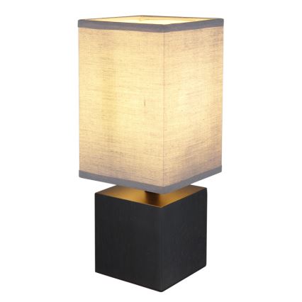 Globo 21628ALU - Galda lampa VALENTINO 1xE27/7W/230V melna/antracīta
