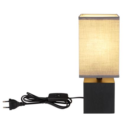 Globo 21628ALU - Galda lampa VALENTINO 1xE27/7W/230V melna/antracīta