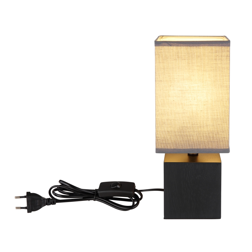 Globo 21628ALU - Galda lampa VALENTINO 1xE27/7W/230V melna/antracīta