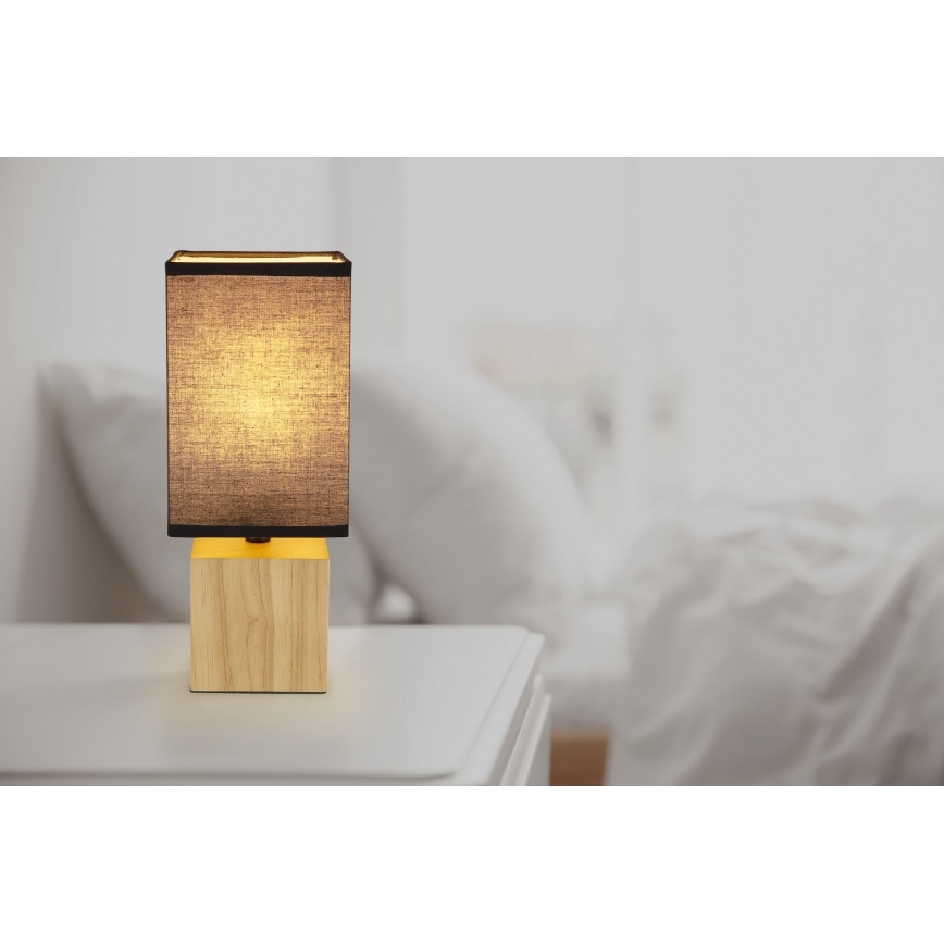 Globo - Galda lampa 1xE27/7W/230V melna/brūna