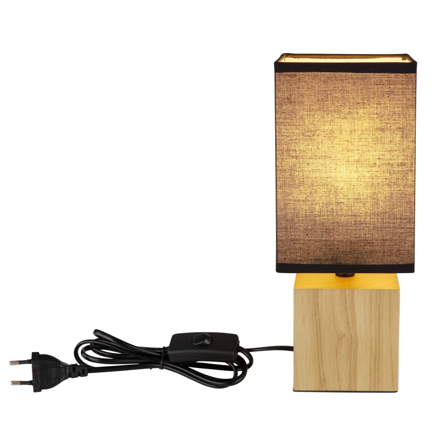 Globo - Galda lampa 1xE27/7W/230V melna/brūna