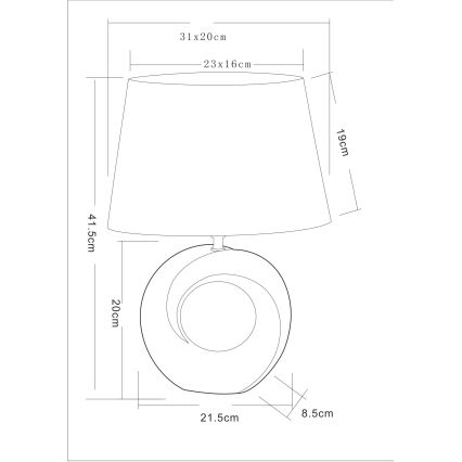 Globo - Galda lampa 1xE27/40W/230V