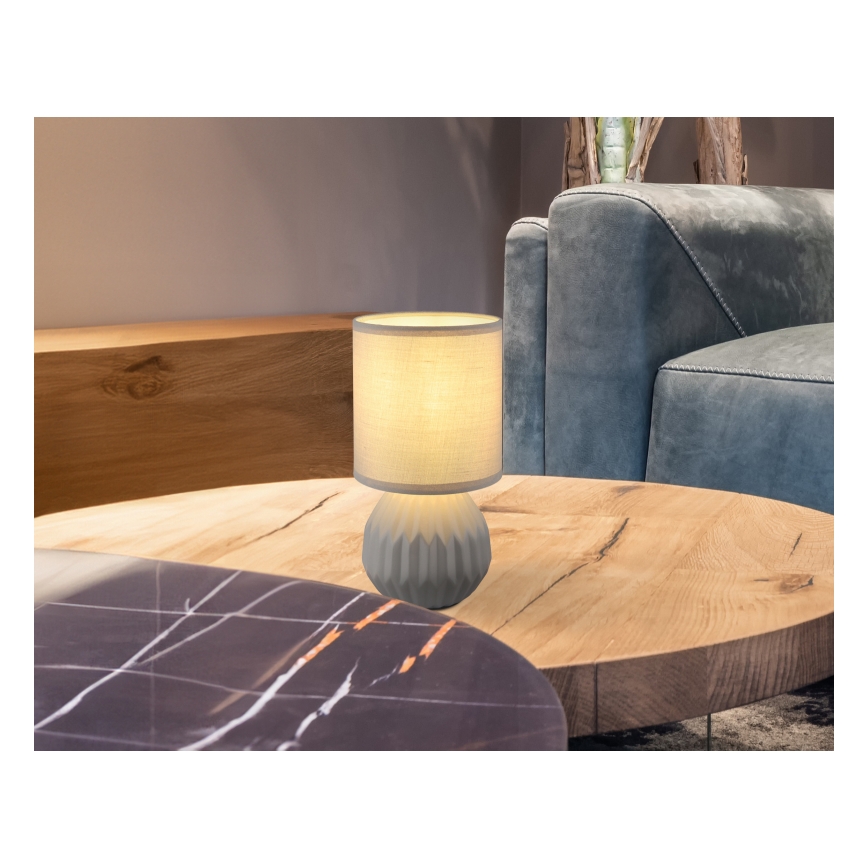 Globo - Galda lampa 1xE14/40W/230V pelēka