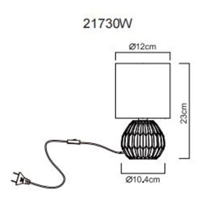 Globo - Galda lampa 1xE14/40W/230V balta