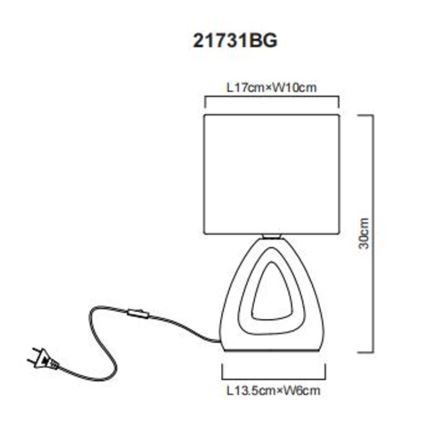 Globo - Galda lampa 1xE14/40W/230V zaļa