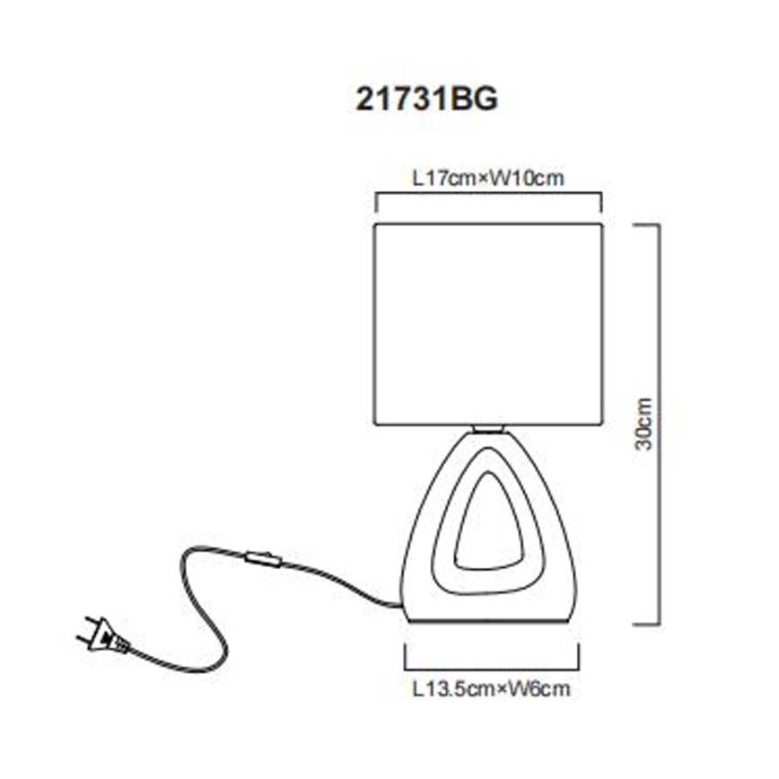 Globo - Galda lampa 1xE14/40W/230V zaļa