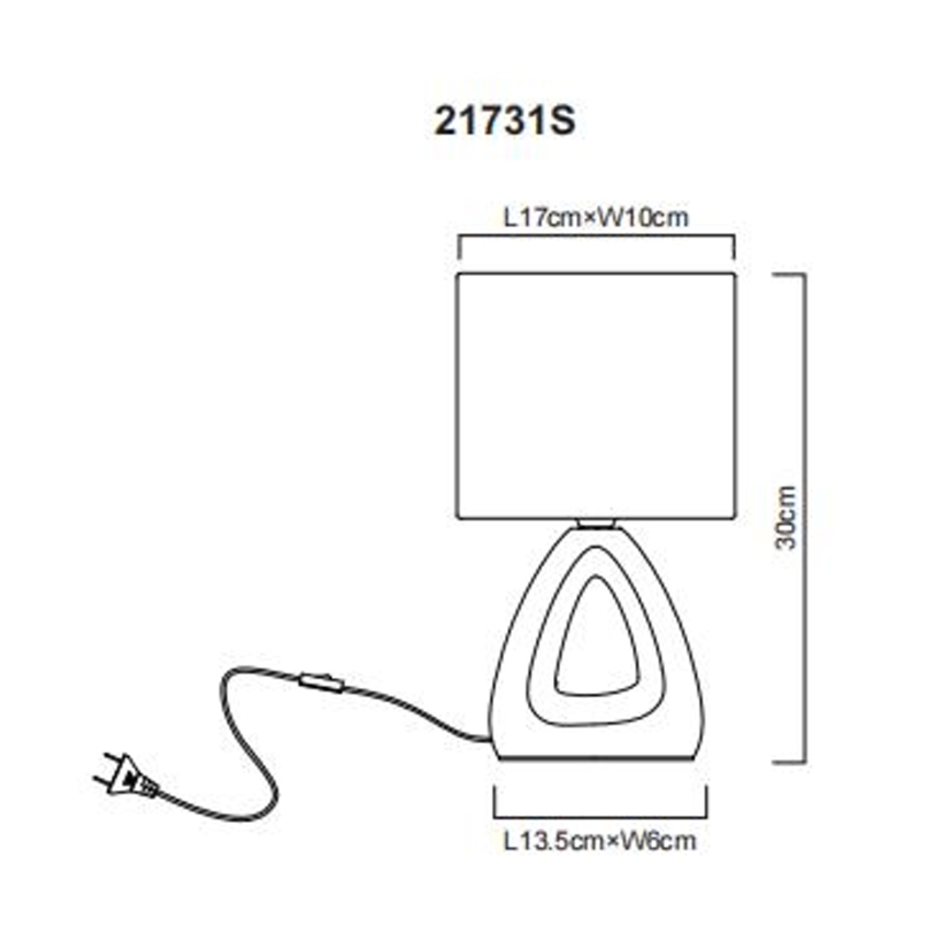 Globo - Galda lampa 1xE14/40W/230V melna