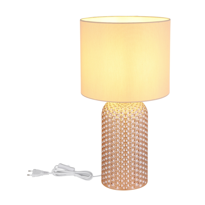 Globo - Galda lampa 1xE27/60W/230V bēša