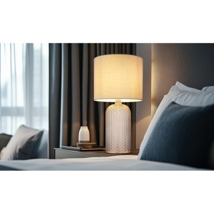 Globo - Galda lampa 1xE27/60W/230V pelēka