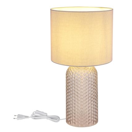 Globo - Galda lampa 1xE27/60W/230V pelēka