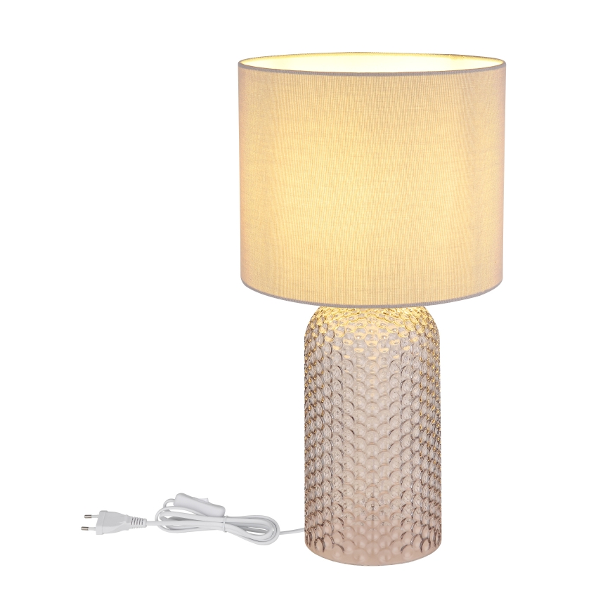 Globo - Galda lampa 1xE27/60W/230V pelēka