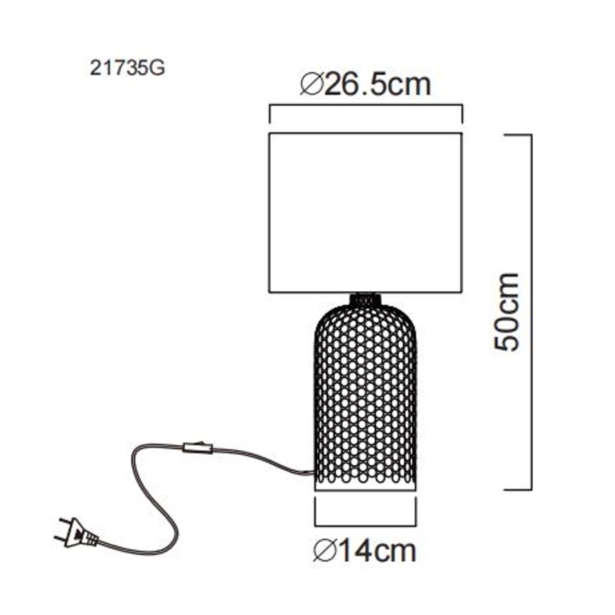 Globo - Galda lampa 1xE27/60W/230V pelēka