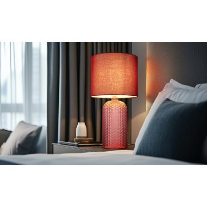 Globo - Galda lampa 1xE27/60W/230V sarkana