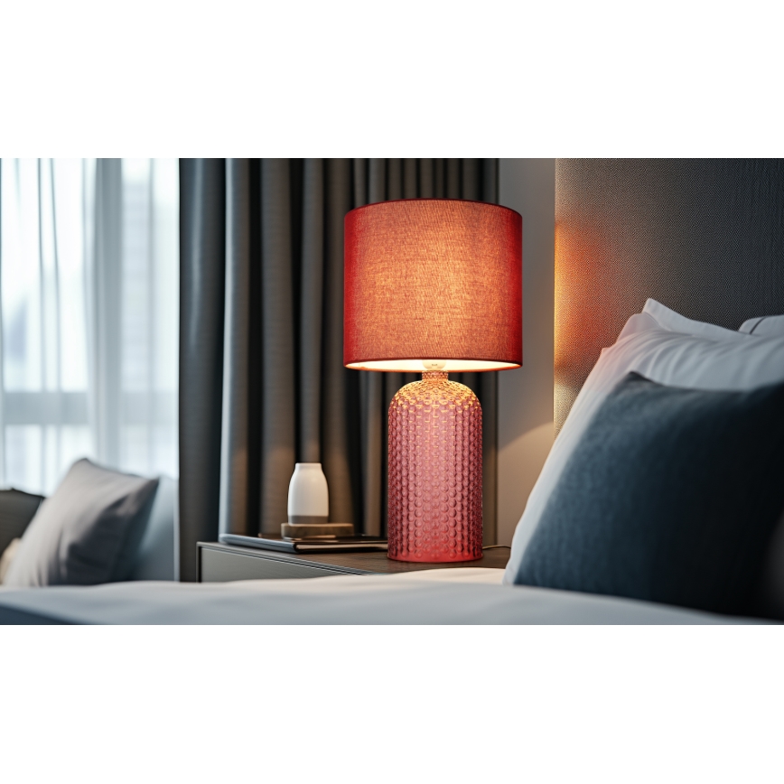 Globo - Galda lampa 1xE27/60W/230V sarkana