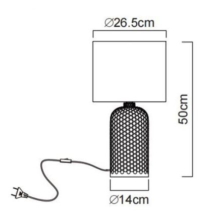 Globo - Galda lampa 1xE27/60W/230V sarkana