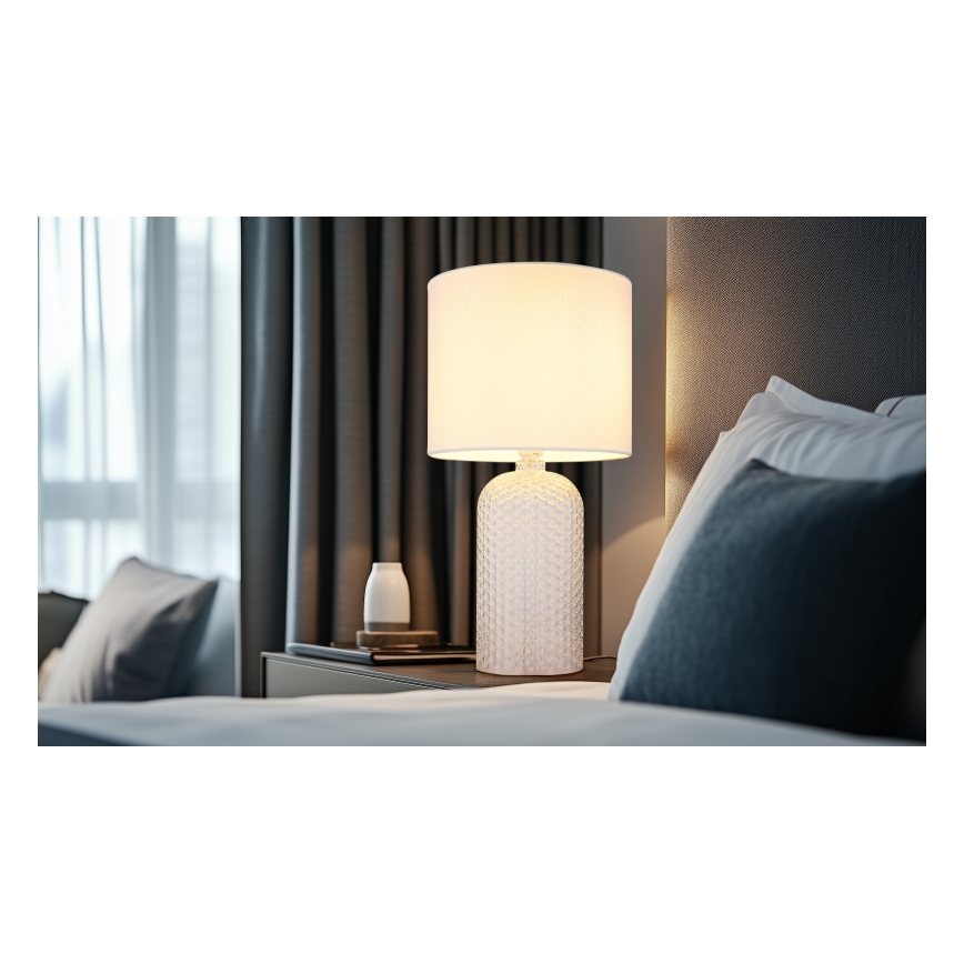 Globo - Galda lampa 1xE27/60W/230V balta