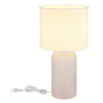Globo - Galda lampa 1xE27/60W/230V balta