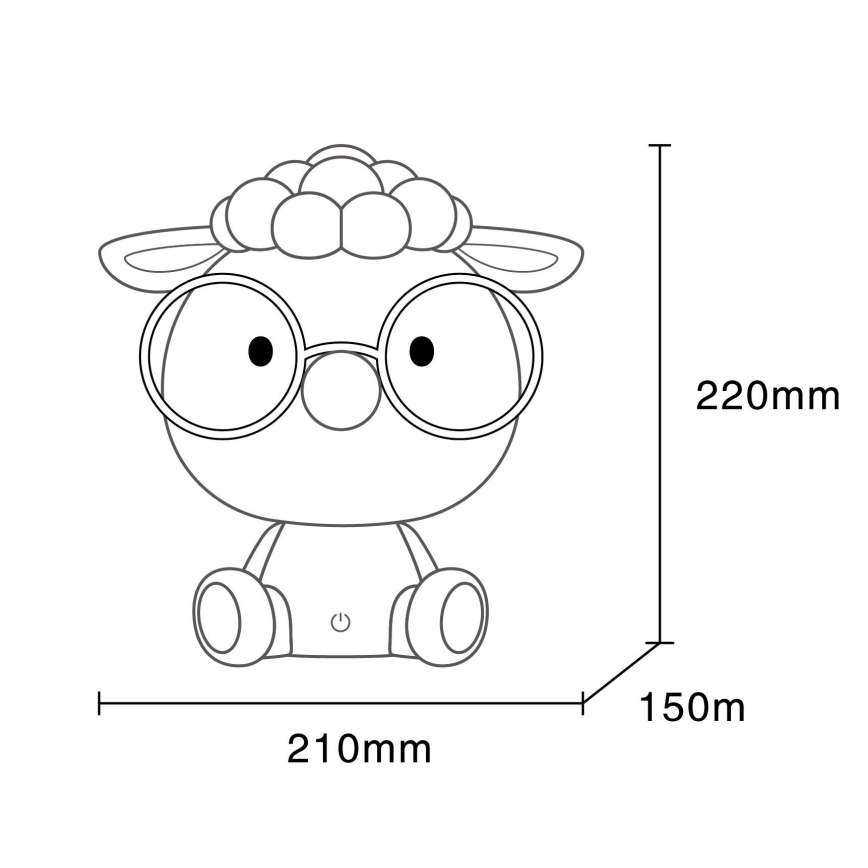 Globo - LED Aptumšojama uzlādējams bērnu nakts lampiņa LED/1W/5V 500 mAh zila