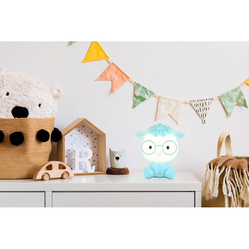 Globo - LED regulējama uzlādējama bērnu nakts lampa LED/1W/5V 500 mAh zila