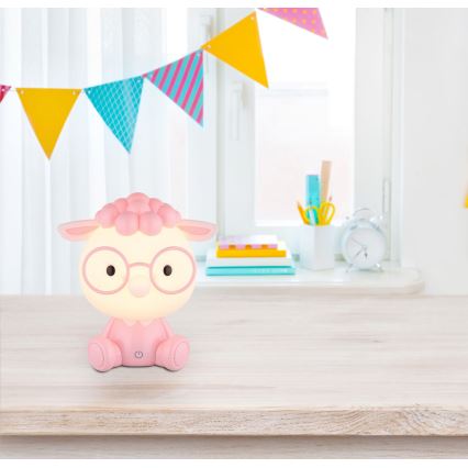 Globo - LED Aptumšojama uzlādējams bērnu nakts lampiņa LED/1W/5V 500 mAh rozā
