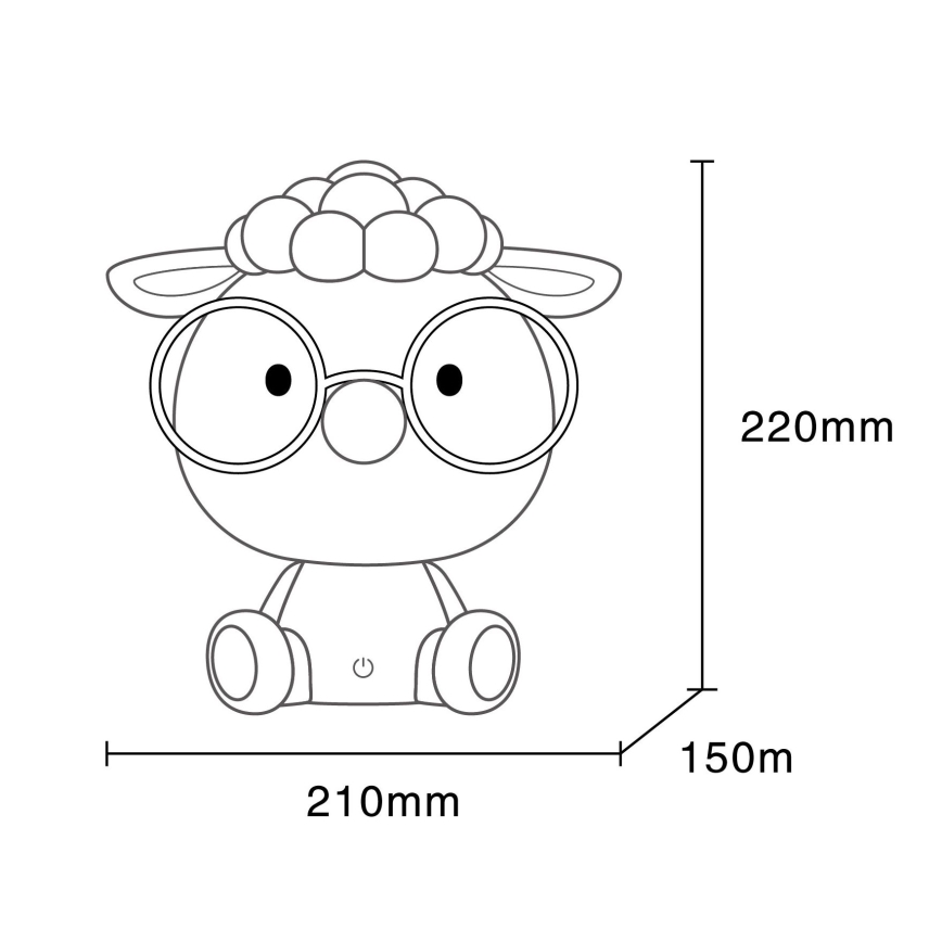 Globo - LED Aptumšojama uzlādējams bērnu nakts lampiņa LED/1W/5V 500 mAh rozā
