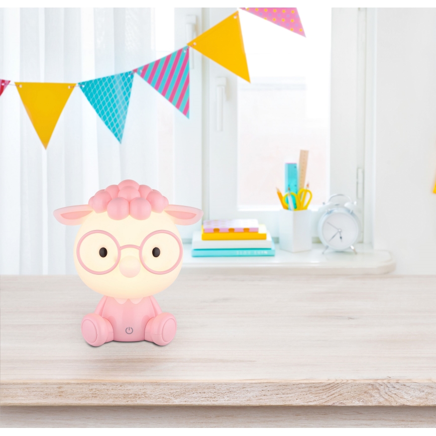 Globo - LED regulējama uzlādējama bērnu nakts lampa LED/1W/5V 500 mAh rozā