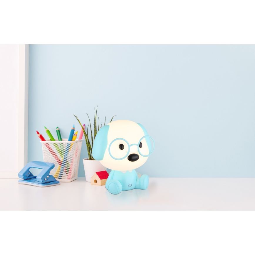Globo - LED regulējama uzlādējama bērnu nakts lampa LED/1W/5V 500 mAh zila