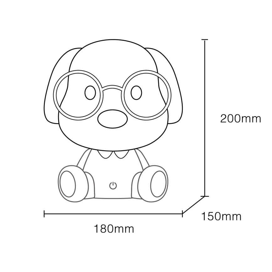 Globo - LED regulējama uzlādējama bērnu nakts lampa LED/1W/5V 500 mAh zila