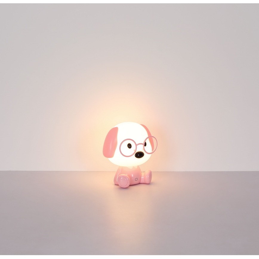 Globo - LED regulējama uzlādējama bērnu nakts lampa LED/1W/5V 500 mAh rozā