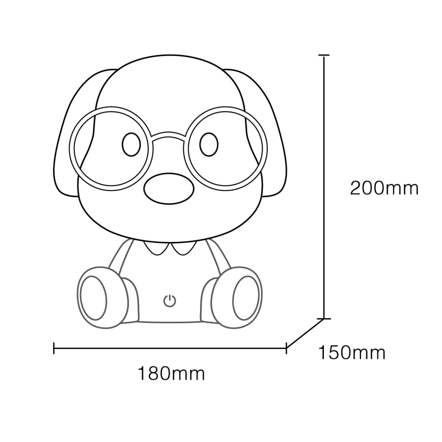 Globo - LED regulējama uzlādējama bērnu nakts lampa LED/1W/5V 500 mAh rozā