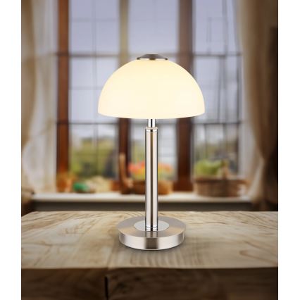 Globo - LED aptumšojama skārienjūtīga galda lampa LED/7W/230V 3000K matēts hroms