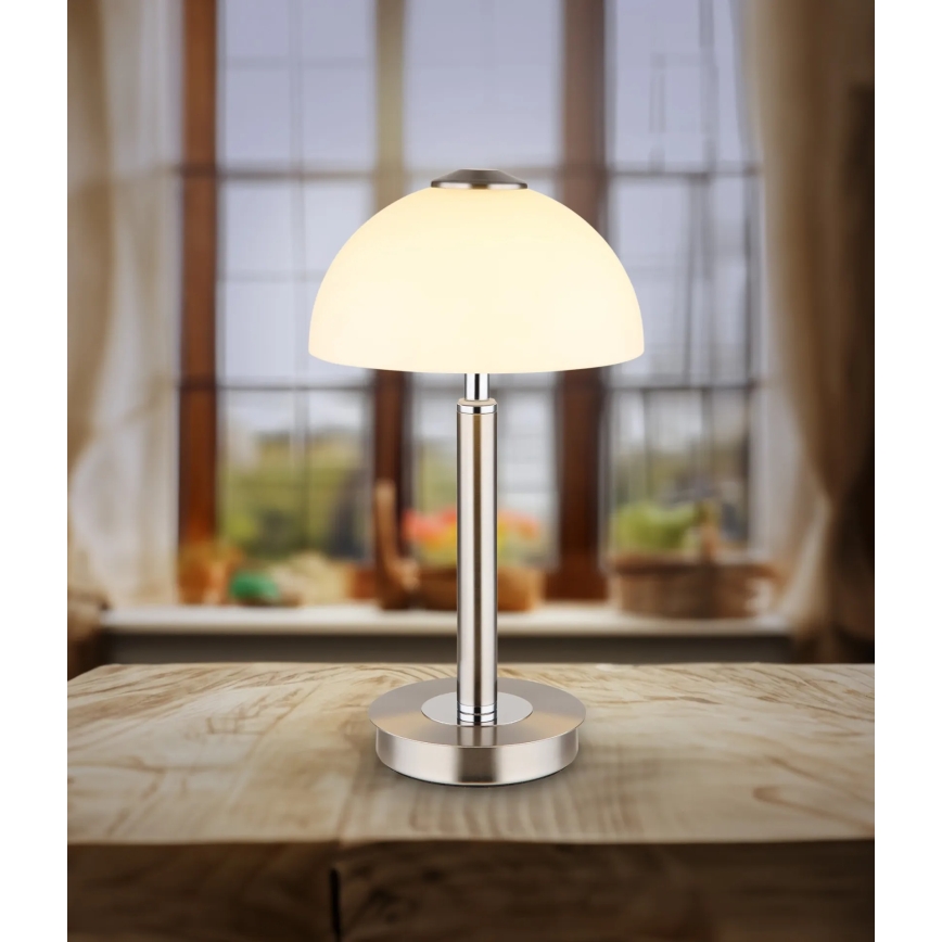 Globo - LED aptumšojama skārienjūtīga galda lampa LED/7W/230V 3000K matēts hroms