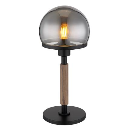Globo - Galda lampa 1xE27/40W/230V melna/brūna