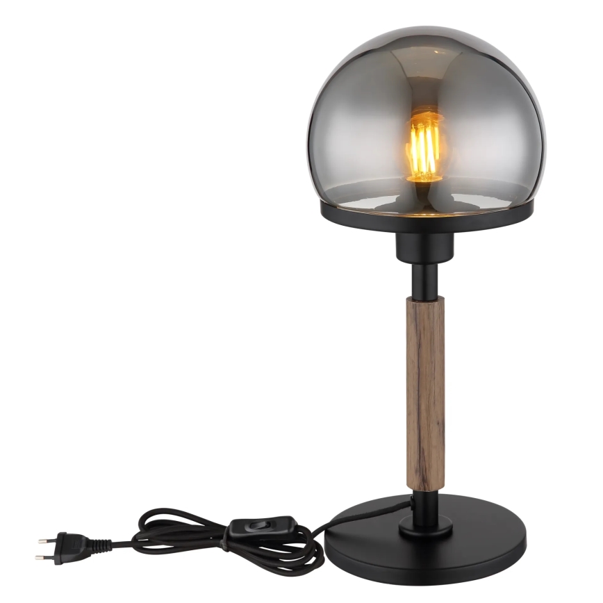 Globo - Galda lampa 1xE27/40W/230V melna/brūna