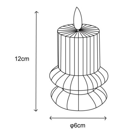 Globo - KOMPLEKTS 2x LED Svece LED/0,06W/3V 1xCR2032 210 mAh