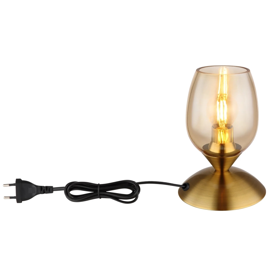 Globo - Galda skārienvadāma lampa 1xE14/25W/230V misiņš