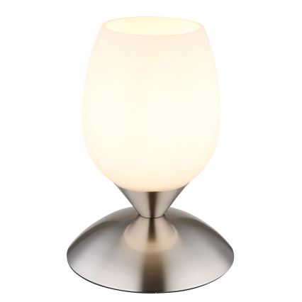 Globo - Galda skārienvadāma lampa 1xE14/25W/230V matēts hroms