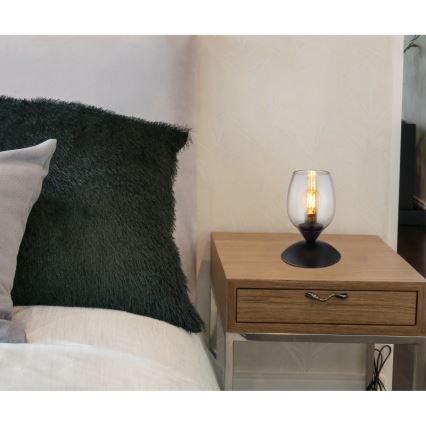 Globo - Galda skārienvadāma lampa 1xE14/25W/230V melna