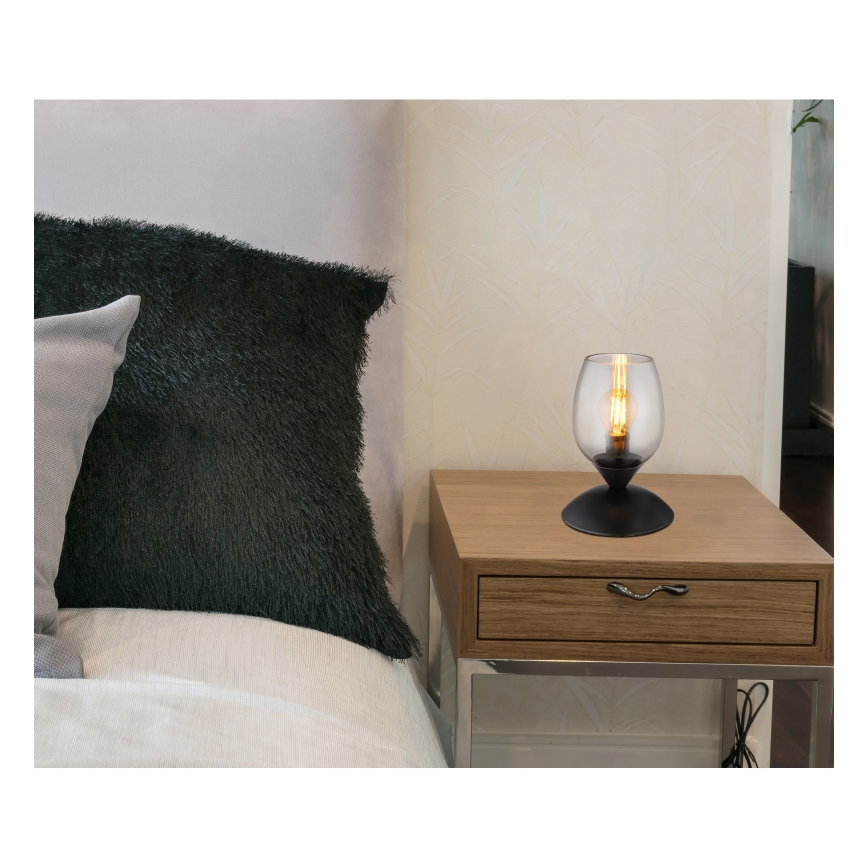 Globo - Galda skārienvadāma lampa 1xE14/25W/230V melna