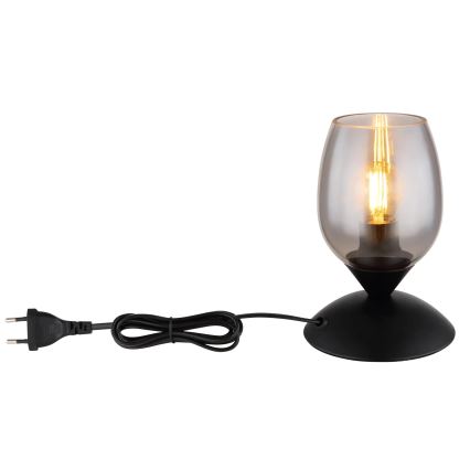 Globo - Galda skārienvadāma lampa 1xE14/25W/230V melna