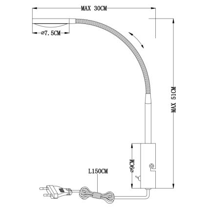 Globo - LED sienas gaismeklis LED/6W/230V