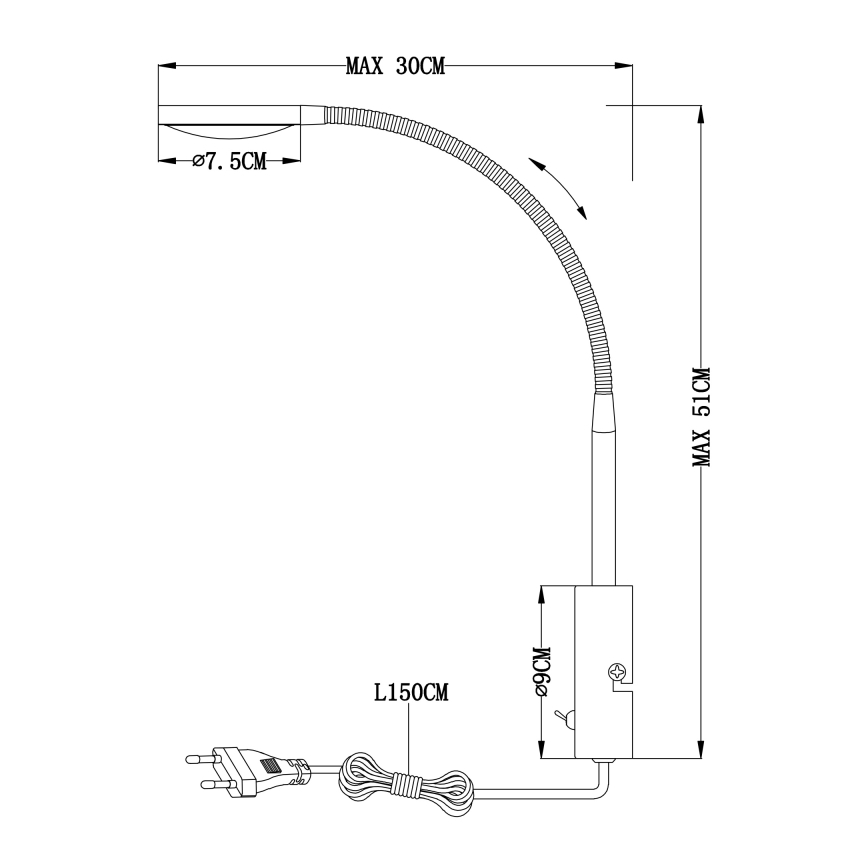 Globo - LED sienas gaismeklis LED/6W/230V